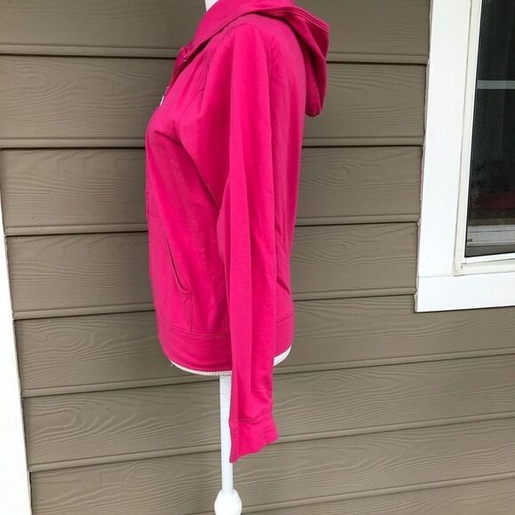 Zenana Outfitters Hoodie Pink Athletic Jacket L - Picture 4 of 9